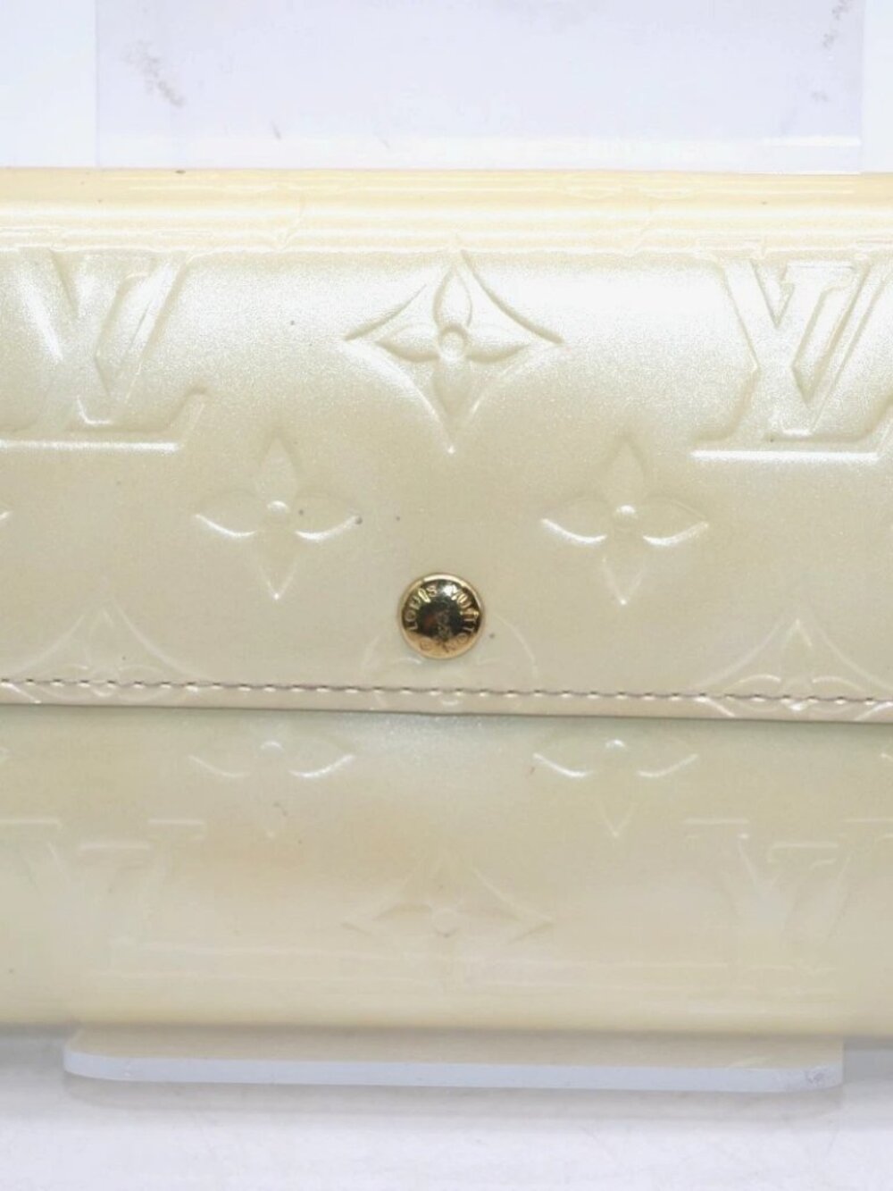 Louis Vuitton Wallet Monogram Vernis Portefeuille Sarah Long - Yellow